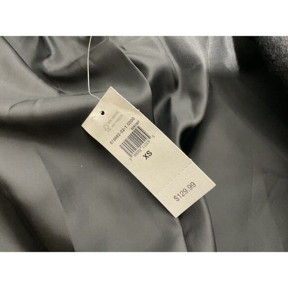 Gap Wool Blend Black Trench Coat Womens XS Button Front Lined Jacket NWT - Picture 10 of 14